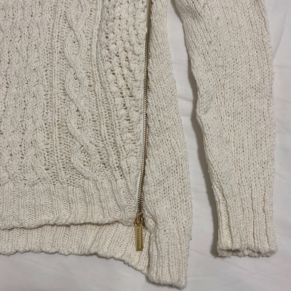 Michael Kors double zip cable knit sweater - Picture 6 of 12